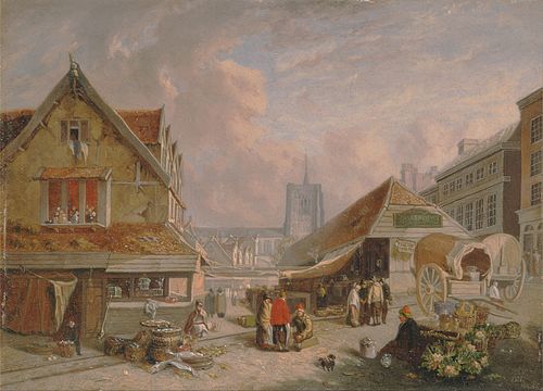 The Old Fishmarket, Norwich, 1825, David Hodgson