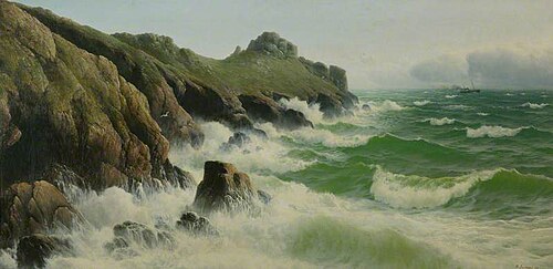 The Tide Coming in, Gurnard's Head, Cornwall, 1889, David James