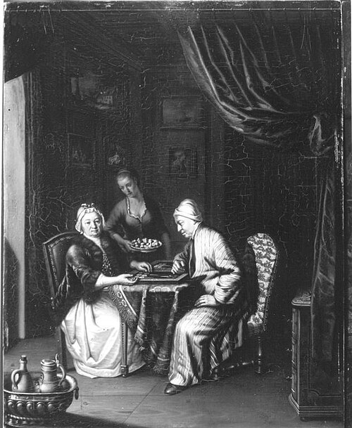 Trick-Track-Spieler, 1786, Johann Baptist Hoechle