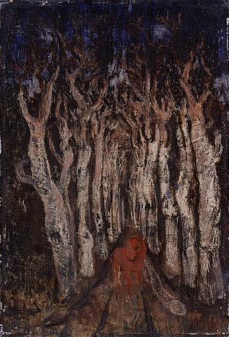 Cheval dans une drève, 2000, Hubert Wolfs