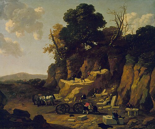 La carrière de pierre, 1660, Abraham Begeyn
