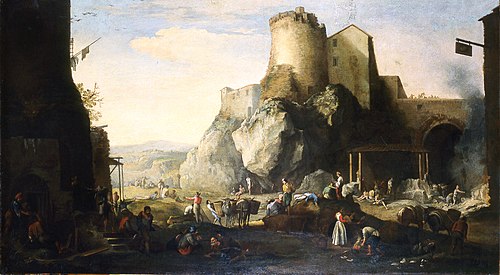 Landscape with fortress, 1649, Abraham Begeyn