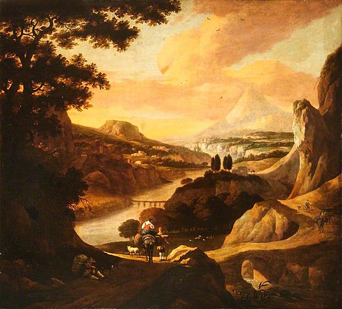 Landscape with Figures, 1677, Abraham Begeyn