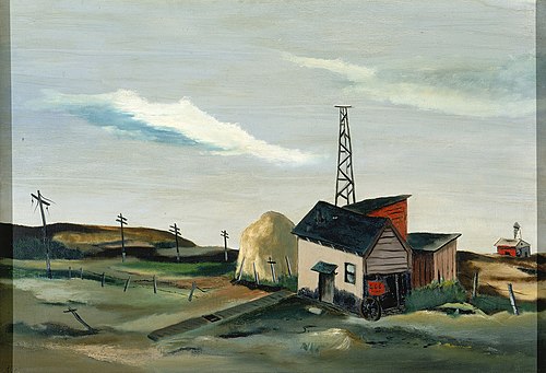 Farm Yard, 1936, Karl Fortess