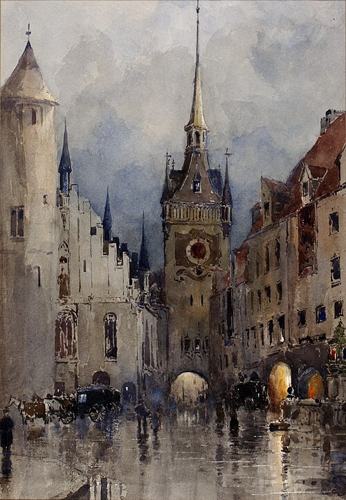 Street Scene in Munich, 1880, Ross Turner
