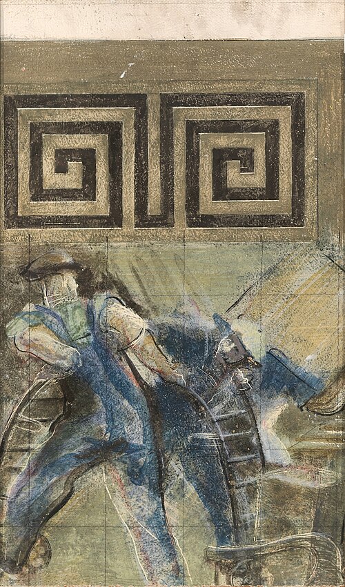Country Fair and Trading, Court House Square (mural study, Harrisonburg, Virginia Post Office), 1942, William H. Calfee