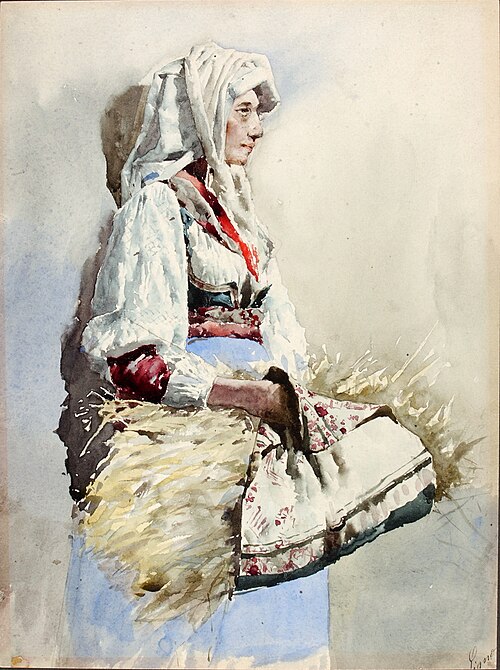 Italian Peasant Woman, 1900, Giuseppe Signorini