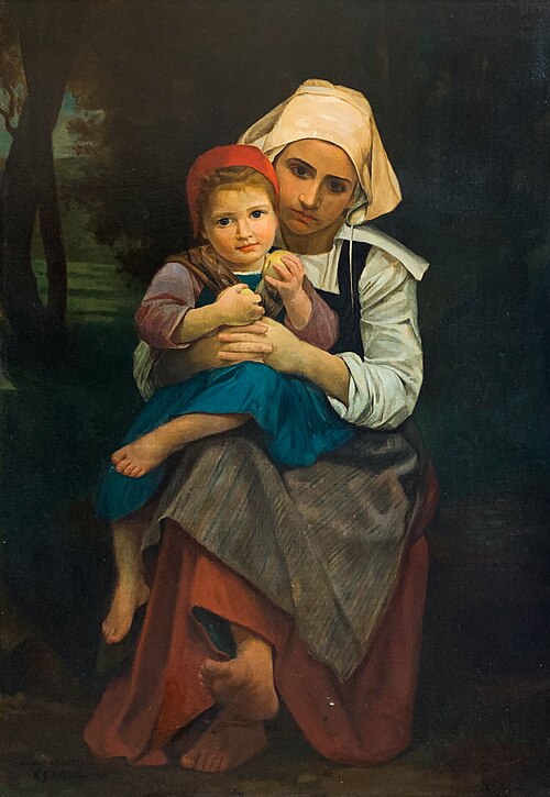 Mère et l'enfant apres W. Bouguereau, , Henry Salem Hubbell