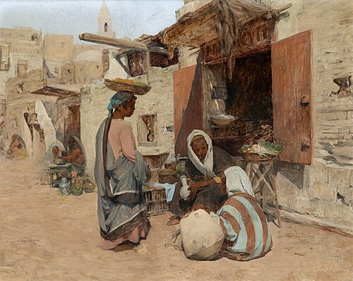 Orientalische Strassenszene, , Alfons Leopold Mielich