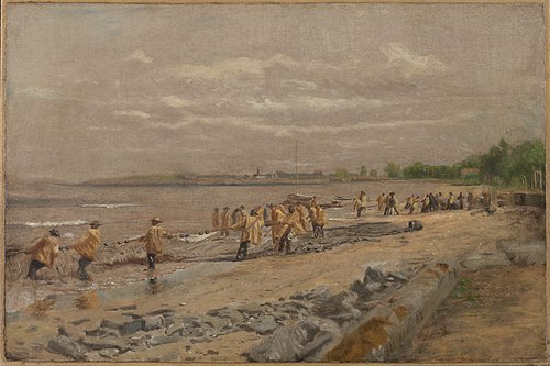 Hauling the Seine, 1882, Thomas Eakins