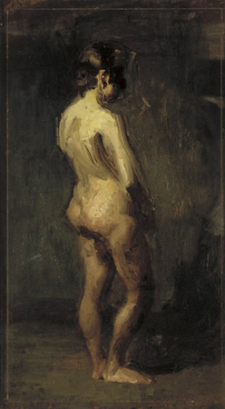 Masked nude standing, 1880, Thomas Eakins
