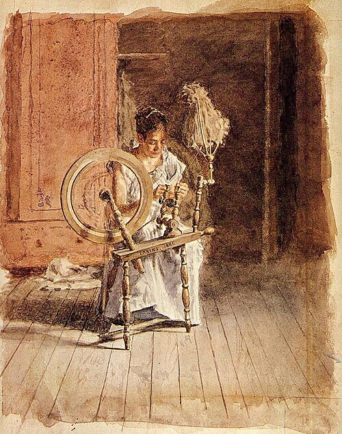 Spinning, 1881, Thomas Eakins