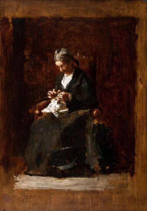 Old Lady Sewing, 1879, Thomas Eakins