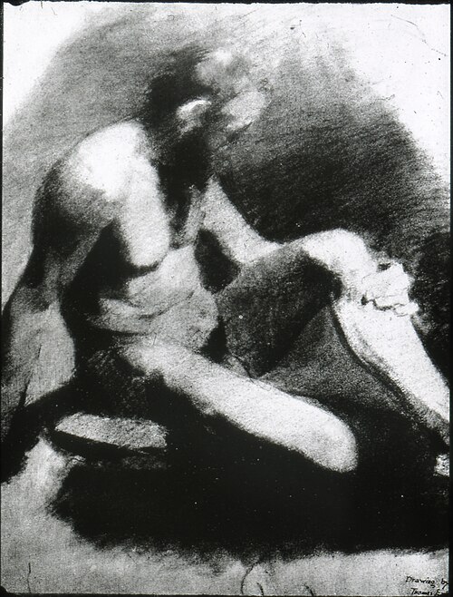Nude man with beard, , Thomas Eakins