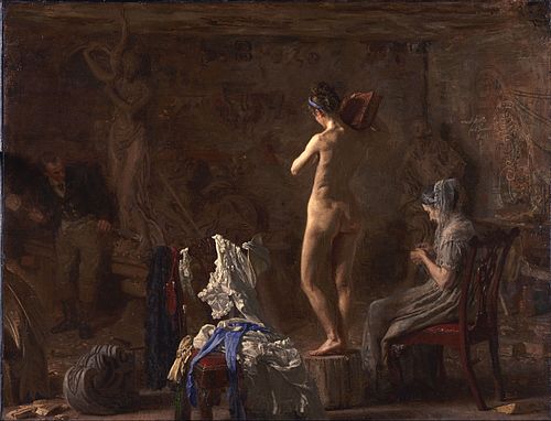 William Rush Carving His Allegorical Figure of the Schuylkill River, 1876, Thomas Eakins