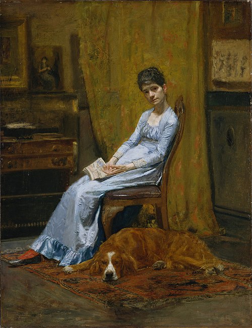 La Femme de l'artiste et son setter, 1884, Thomas Eakins