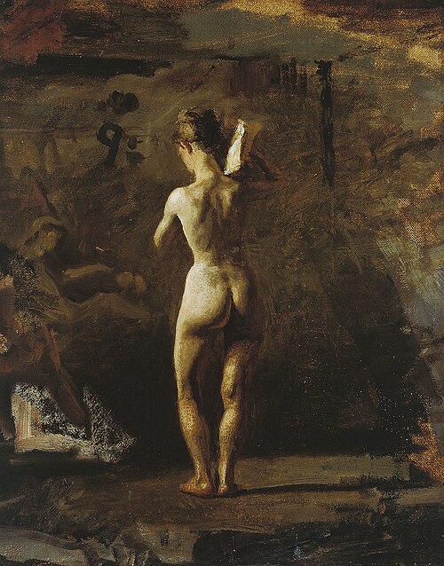 Study for "William Rush Carving His Allegorical Figure of the Schuylkill River", 1876, Thomas Eakins