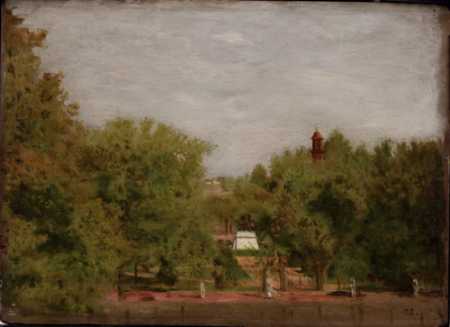 Lafayette Park, Washington, D.C., 1877, Thomas Eakins