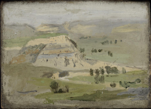 Landscape (Sketch for Cowboys in the Bad Lands), 1887, Thomas Eakins