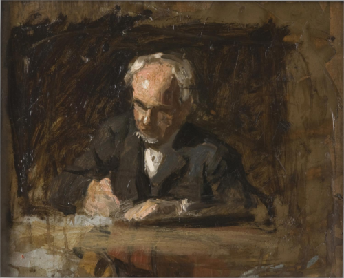Portrait of Benjamin Eakins (Sketch for The Writing Master), 1882, Thomas Eakins