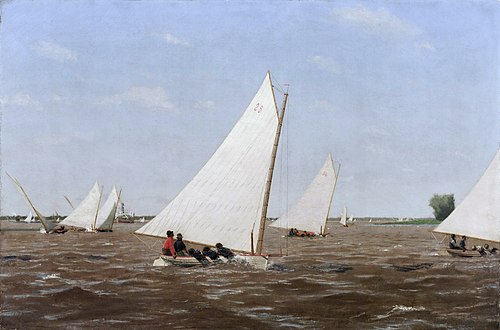 Sailboats Racing on the Delaware, 1874, Thomas Eakins