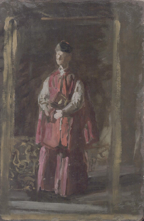 Étude pour le portrait de Monseigneur James P. Turner, 1906, Thomas Eakins