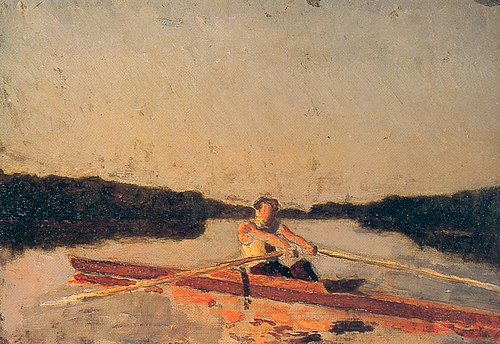 Sketch of Max Schmitt in a Single Scull, 1874, Thomas Eakins