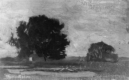 Artist and His Father Hunting Reed Birds: Marsh Landscape Sketch, 1873, Thomas Eakins