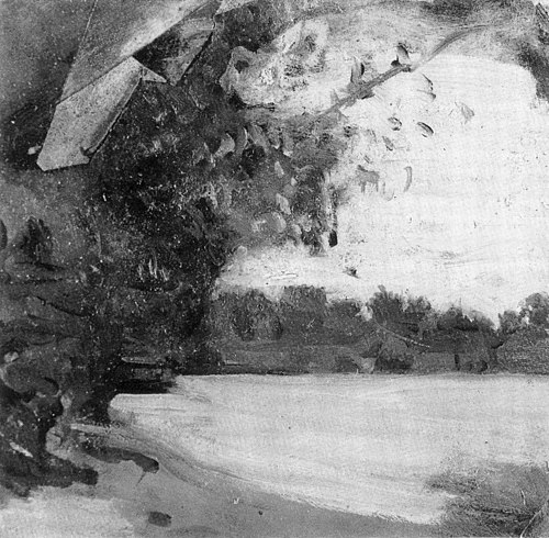 Landscape Study: Shoreline with Trees, 1874, Thomas Eakins
