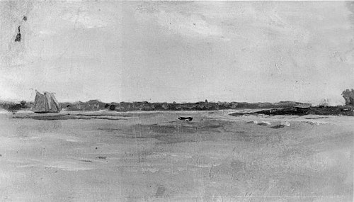 Sailboats Racing: Study of the Delaware River, 1874, Thomas Eakins