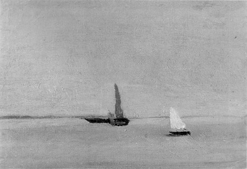 Ships and Sailboats on the Delaware: Study, 1874, Thomas Eakins