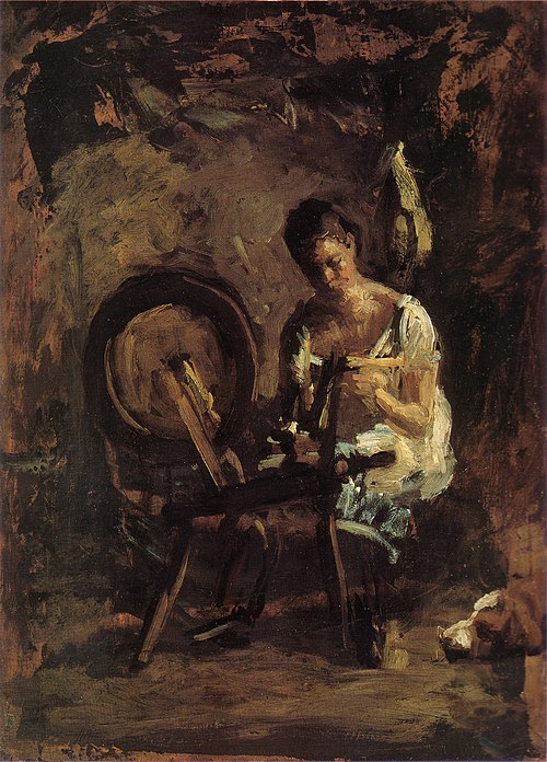 Spinning: Sketch, 1881, Thomas Eakins