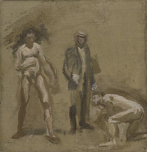 Taking the Count, study, 1898, Thomas Eakins
