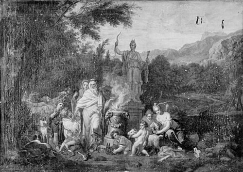 Landscape with Sacrifice to Diana, 1704, Victor Honoré Janssens