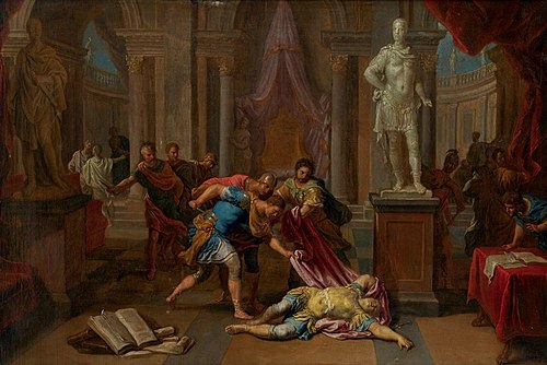 The death of Caesar, 1704, Victor Honoré Janssens
