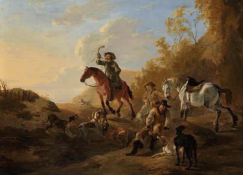 Hunters Resting, 1650, Dirk Stoop
