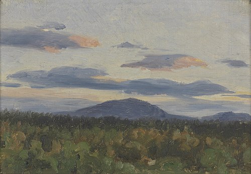 Zonsondergang in Noorwegen, 1920, Richard Friese