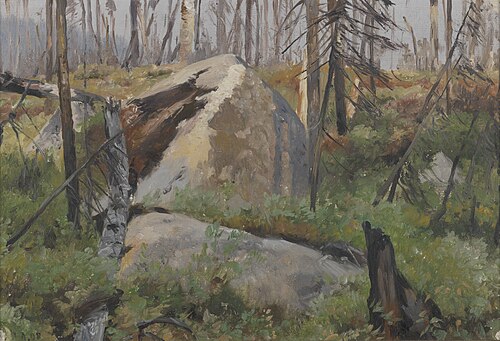 Afgestorven woud in Canada, 1908, Richard Friese