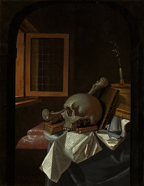 Vanitas Still Life, 1650, François van Daellen