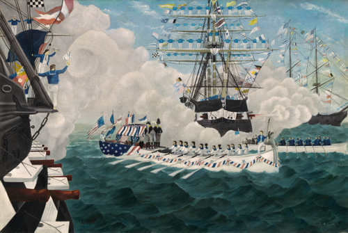 Salute to General Washington in New York Harbor, 1901, L.M. Cooke