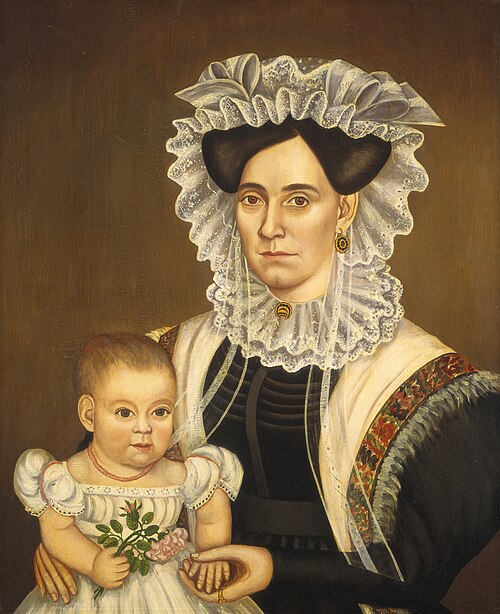 Aphia Salisbury Rich and Baby Edward, 1833, Milton W. Hopkins