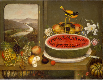 Fruit and Baltimore Oriole, 1858, Wagguno