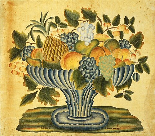 Bowl of Fruit, 1830, William Stearns