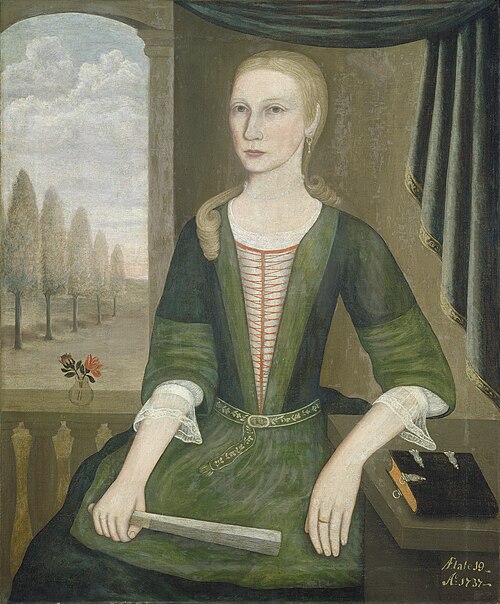 Young Lady with a Fan, 1737, The Gansevoort Limner