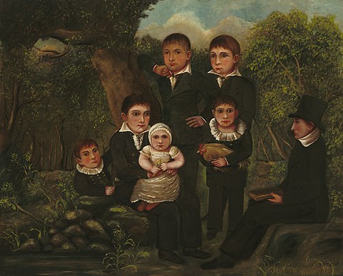 Abraham Clark and His Children, 1822, J. H.