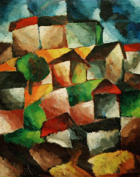 Mountain village, 1916, Arthur Segal
