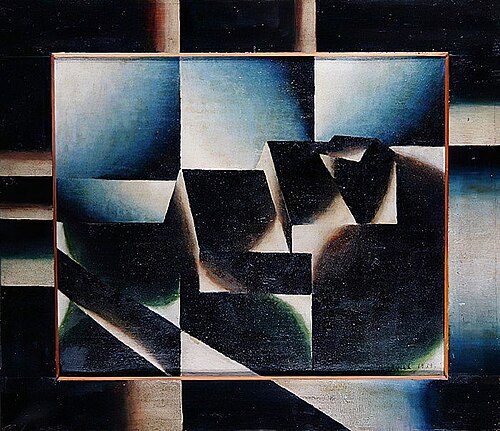 Häuser und Weg, 1919, Arthur Segal