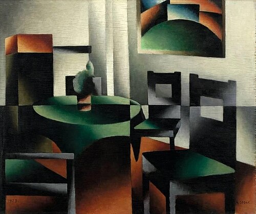 Interieur mit vier Blickpunkten, 1928, Arthur Segal