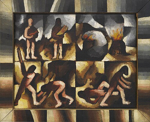 Arthur Segal: Kain und Abel (Zyklus Altes Testament), 1918, Arthur Segal