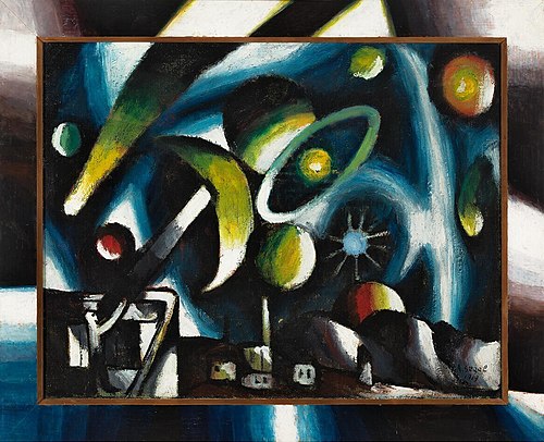 Der Astronom (Zyklus Arbeit), 1919, Arthur Segal